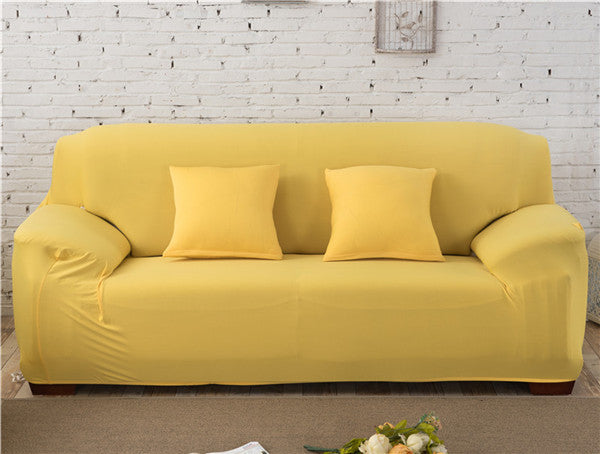 HKM-475731 All-Inclusive Solid Color Polyester Fabric Sofa Cover with Pillowcases