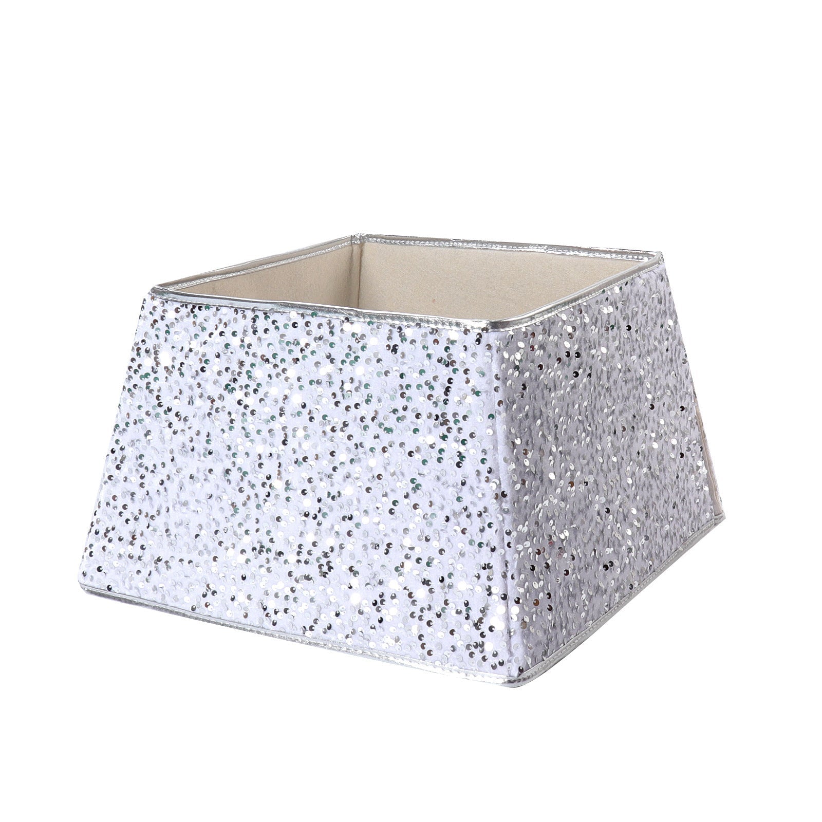 HKM-475795 Sequin Christmas Tree Skirt in Gold, Silver, and Red Paillette Designs