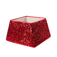 HKM-475795 Sequin Christmas Tree Skirt in Gold, Silver, and Red Paillette Designs