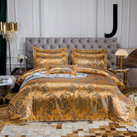 HKM-475987 Cotton Jacquard Four-Piece Bedding Set in Various Colors and Sizes