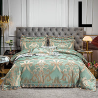 HKM-475987 Cotton Jacquard Four-Piece Bedding Set in Various Colors and Sizes