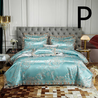 HKM-475987 Cotton Jacquard Four-Piece Bedding Set in Various Colors and Sizes