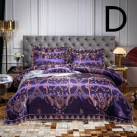 HKM-475987 Cotton Jacquard Four-Piece Bedding Set in Various Colors and Sizes