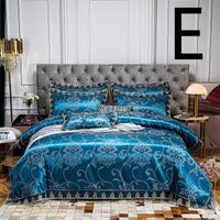 HKM-475987 Cotton Jacquard Four-Piece Bedding Set in Various Colors and Sizes