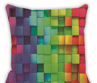 HKM-476051 Colorful Geometric Pattern Linen Pillowcase for Couch and Car Cushions
