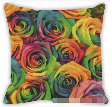 HKM-476051 Colorful Geometric Pattern Linen Pillowcase for Couch and Car Cushions