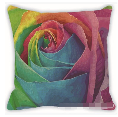 HKM-476051 Colorful Geometric Pattern Linen Pillowcase for Couch and Car Cushions