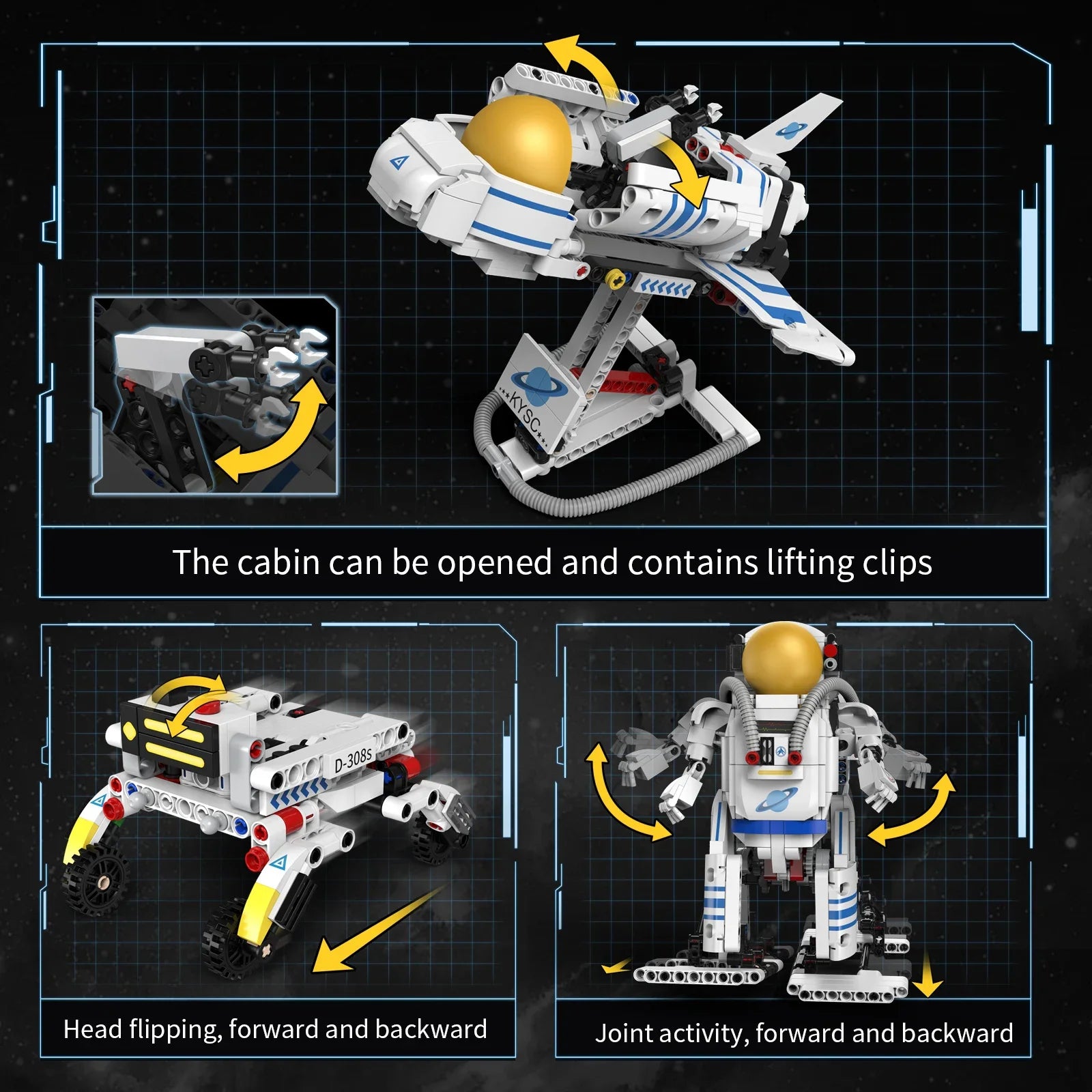 HKM-476243 3D DIY Astronaut Puzzle Toy – Educational Building Set for Kids Aged 8 and Up