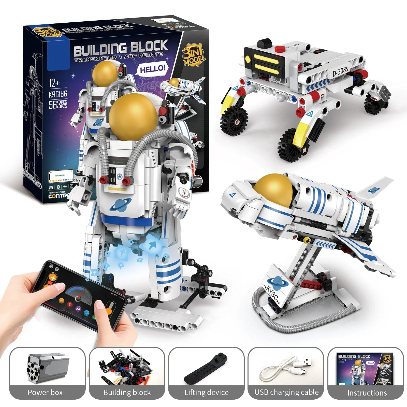 HKM-476243 3D DIY Astronaut Puzzle Toy – Educational Building Set for Kids Aged 8 and Up