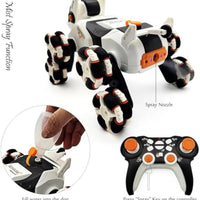 HKM-476307 Remote Control Stunt Robot Dog Toy Car with 8 Wheels, Light & Sound Features for Kids Ages 5 and Up