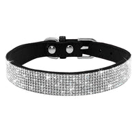 HKM-476371 Comfortable Velvet Pet Leash with Rhinestones for Small to Medium Dogs and Cats
