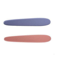 HKM-476435 Cat Tongue Comb - Dual-Sided Soft ABS Grooming Tool for Cats in Morandi Gray and Powder