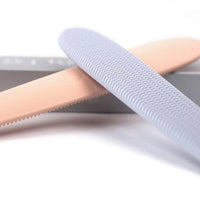 HKM-476435 Cat Tongue Comb - Dual-Sided Soft ABS Grooming Tool for Cats in Morandi Gray and Powder