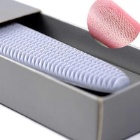 HKM-476435 Cat Tongue Comb - Dual-Sided Soft ABS Grooming Tool for Cats in Morandi Gray and Powder