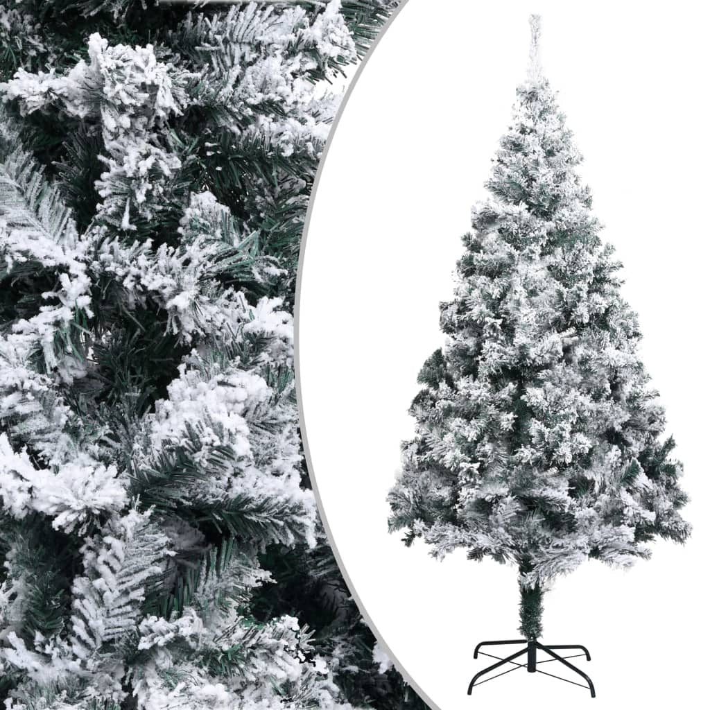 HKM-476627 Snow-Covered Artificial Christmas Tree, 150 cm PVC with Metal Stand