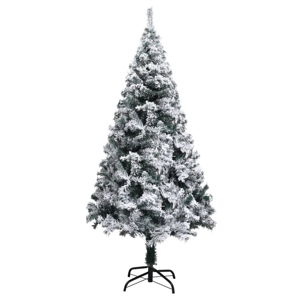 HKM-476627 Snow-Covered Artificial Christmas Tree, 150 cm PVC with Metal Stand