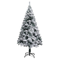 HKM-476627 Snow-Covered Artificial Christmas Tree, 150 cm PVC with Metal Stand