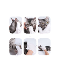 HKM-476755 Disposable Pet Cleaning Gloves for Cats and Dogs - Gentle Formula with Aloe Vera, Vitamin E, and Coconut Oil
