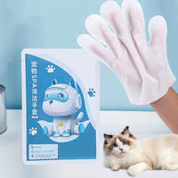 HKM-476755 Disposable Pet Cleaning Gloves for Cats and Dogs - Gentle Formula with Aloe Vera, Vitamin E, and Coconut Oil