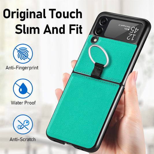 HKM-476755 Leather Style Mobile Phone Case for Samsung - Durable PU and PC Protection in Multiple Colors