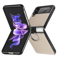 HKM-476755 Leather Style Mobile Phone Case for Samsung - Durable PU and PC Protection in Multiple Colors