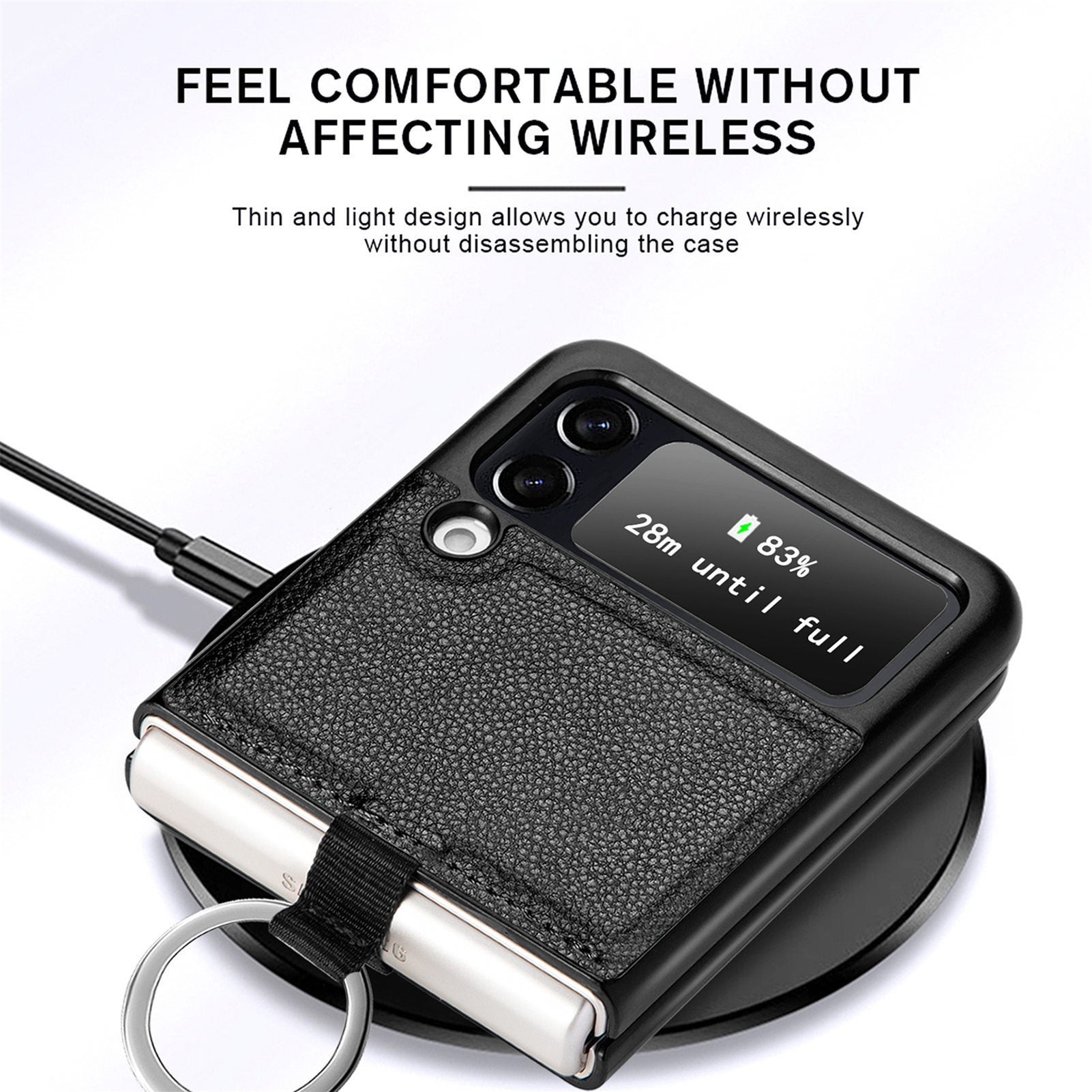 HKM-476755 Leather Style Mobile Phone Case for Samsung - Durable PU and PC Protection in Multiple Colors