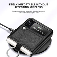 HKM-476755 Leather Style Mobile Phone Case for Samsung - Durable PU and PC Protection in Multiple Colors