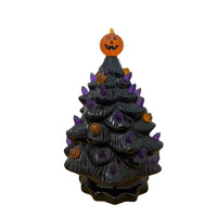 HKM-476947 Ceramic Halloween Pumpkin Tree Decoration - Glazed White Pottery Ornament