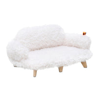 HKM-476947 Luxurious Wooden Pet Bed for Small to Medium Dogs and Cats – Removable Cover, Multi-layer Plywood and Velvet