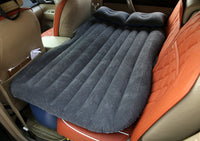 HKM-477587 Inflatable Car Bed with Flocking Cloth, Storage Bag, 2 Pillows, and Pump - Universal Fit for Five-Seater Cars