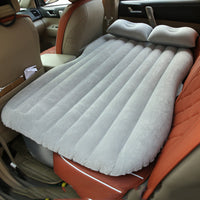 HKM-477587 Inflatable Car Bed with Flocking Cloth, Storage Bag, 2 Pillows, and Pump - Universal Fit for Five-Seater Cars