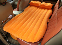 HKM-477587 Inflatable Car Bed with Flocking Cloth, Storage Bag, 2 Pillows, and Pump - Universal Fit for Five-Seater Cars