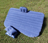 HKM-477587 Inflatable Car Bed with Flocking Cloth, Storage Bag, 2 Pillows, and Pump - Universal Fit for Five-Seater Cars