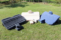 HKM-477587 Inflatable Car Bed with Flocking Cloth, Storage Bag, 2 Pillows, and Pump - Universal Fit for Five-Seater Cars