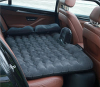 HKM-477587 Inflatable Car Bed with Flocking Cloth, Storage Bag, 2 Pillows, and Pump - Universal Fit for Five-Seater Cars