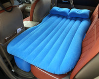 HKM-477587 Inflatable Car Bed with Flocking Cloth, Storage Bag, 2 Pillows, and Pump - Universal Fit for Five-Seater Cars