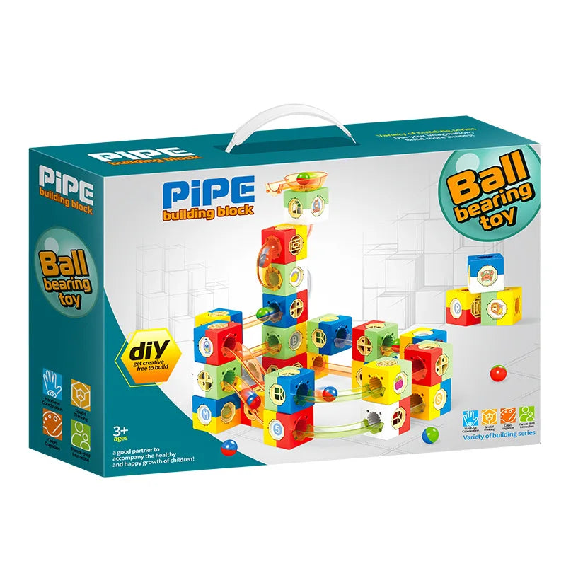 KTX-477651 Educational Pipe Building Block Set for Kids - Construction Toy for Ages 2 and Up