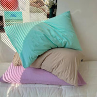 HKM-477651 Solid Color Washed Cotton Pillowcase 48x74cm, 100% Pure Cotton, Ins Style