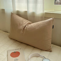 HKM-477651 Solid Color Washed Cotton Pillowcase 48x74cm, 100% Pure Cotton, Ins Style