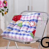 HKM-477651 Thickened Sanded Office Chair Cushion in Fashionable Print Design