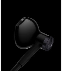 HKM-477715 Dual-Unit Half-In Ear Headphones - Black and White, 1.25m Cable Length