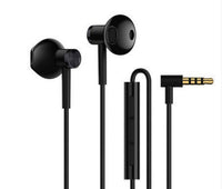 HKM-477715 Dual-Unit Half-In Ear Headphones - Black and White, 1.25m Cable Length
