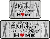 HKM-477715 Fall-Themed Non-Slip Anti-Fatigue Kitchen Mat Set - Waterproof and Heavy Duty Comfort Rug for Home and Office
