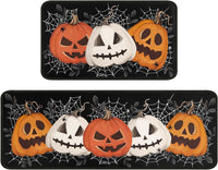 HKM-477715 Fall-Themed Non-Slip Anti-Fatigue Kitchen Mat Set - Waterproof and Heavy Duty Comfort Rug for Home and Office