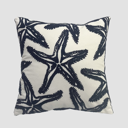 HKM-477779 European and American Style Ocean Embroidery Pillow Cover, 45x45cm, Polyester, Solid Color