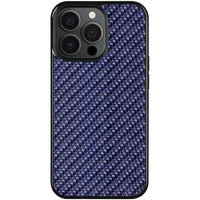HKM-477907 Carbon Fiber 3K Twill Phone Case for iPhone 11, 12, 13, 14 in Blue, Purple, Red (Magnetic & Non-Magnetic)