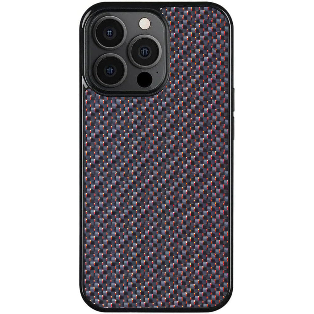 HKM-477907 Carbon Fiber 3K Twill Phone Case for iPhone 11, 12, 13, 14 in Blue, Purple, Red (Magnetic & Non-Magnetic)