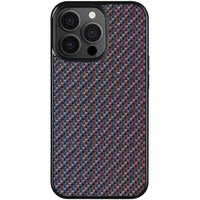 HKM-477907 Carbon Fiber 3K Twill Phone Case for iPhone 11, 12, 13, 14 in Blue, Purple, Red (Magnetic & Non-Magnetic)
