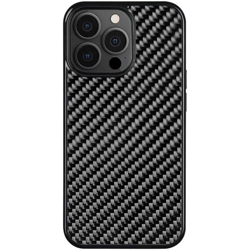 HKM-477907 Carbon Fiber 3K Twill Phone Case for iPhone 11, 12, 13, 14 in Blue, Purple, Red (Magnetic & Non-Magnetic)