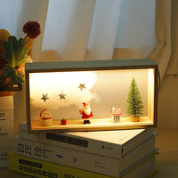 HKM-478099 Mini Glass Christmas Night Lamp Collection: Santa Claus, Snowman, Mini Trees